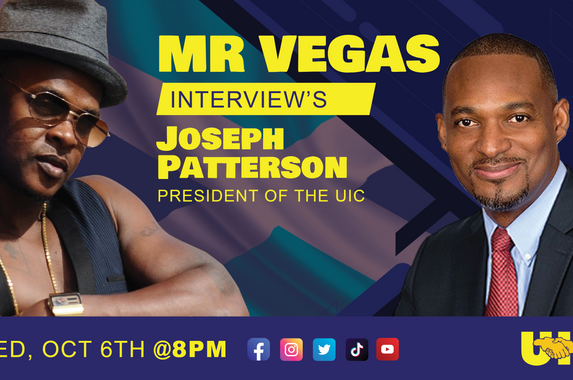 UIC PRESIDENT, MR. JOSEPH PATTERSON INTERVIEWED BY RECORDING ARTIST MR. VEGAS