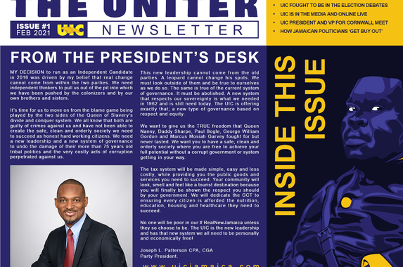 UIC News Letter - Issue # 1 - From The President's Desk